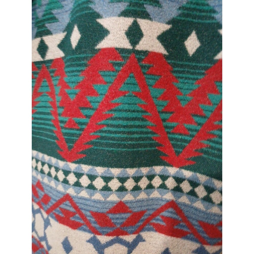 Vintage Circle T Blanket Coat Wool Blend Multi Southwestern Aztec Women Small - Picture 10 of 12